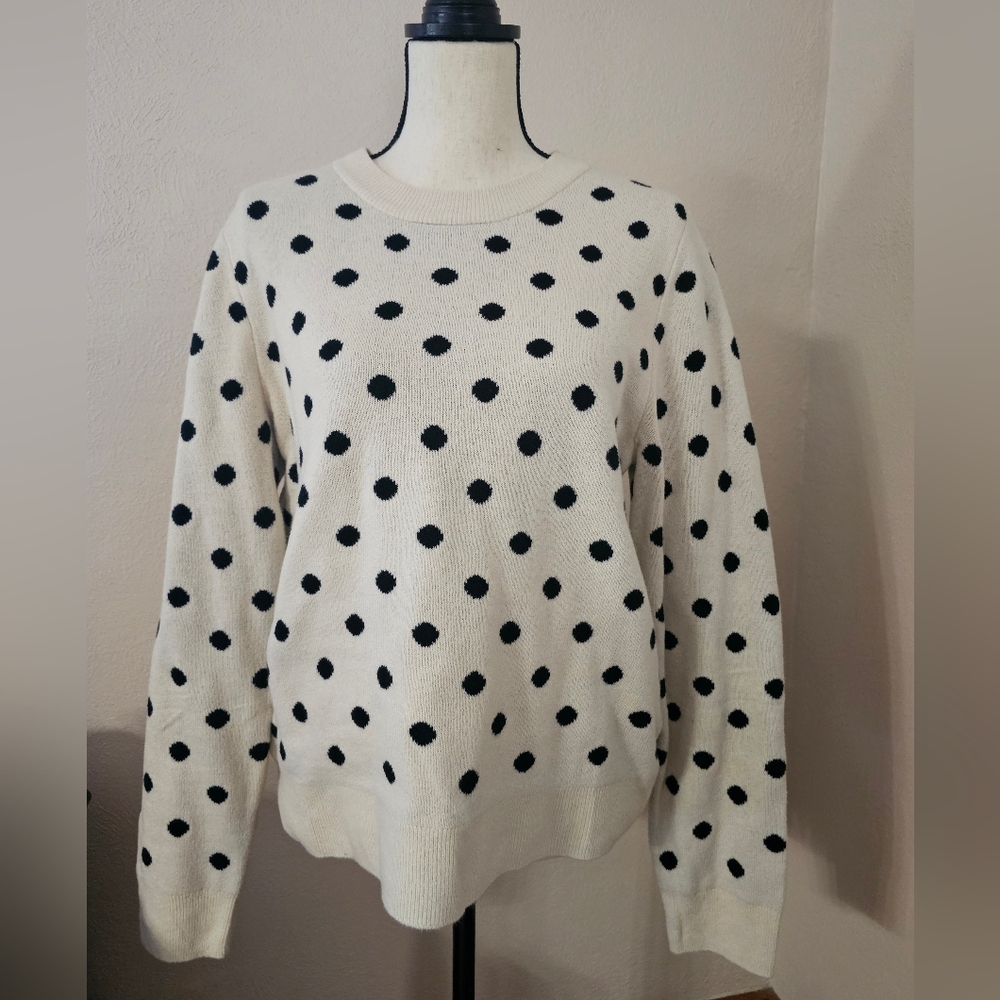 GAP Black and White Polka Dot Sweater